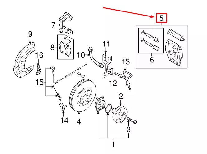NEW AUDI A6 AVANT C6 FRONT RIGHT BRAKE CALIPER 8E0615124B ORIGINAL