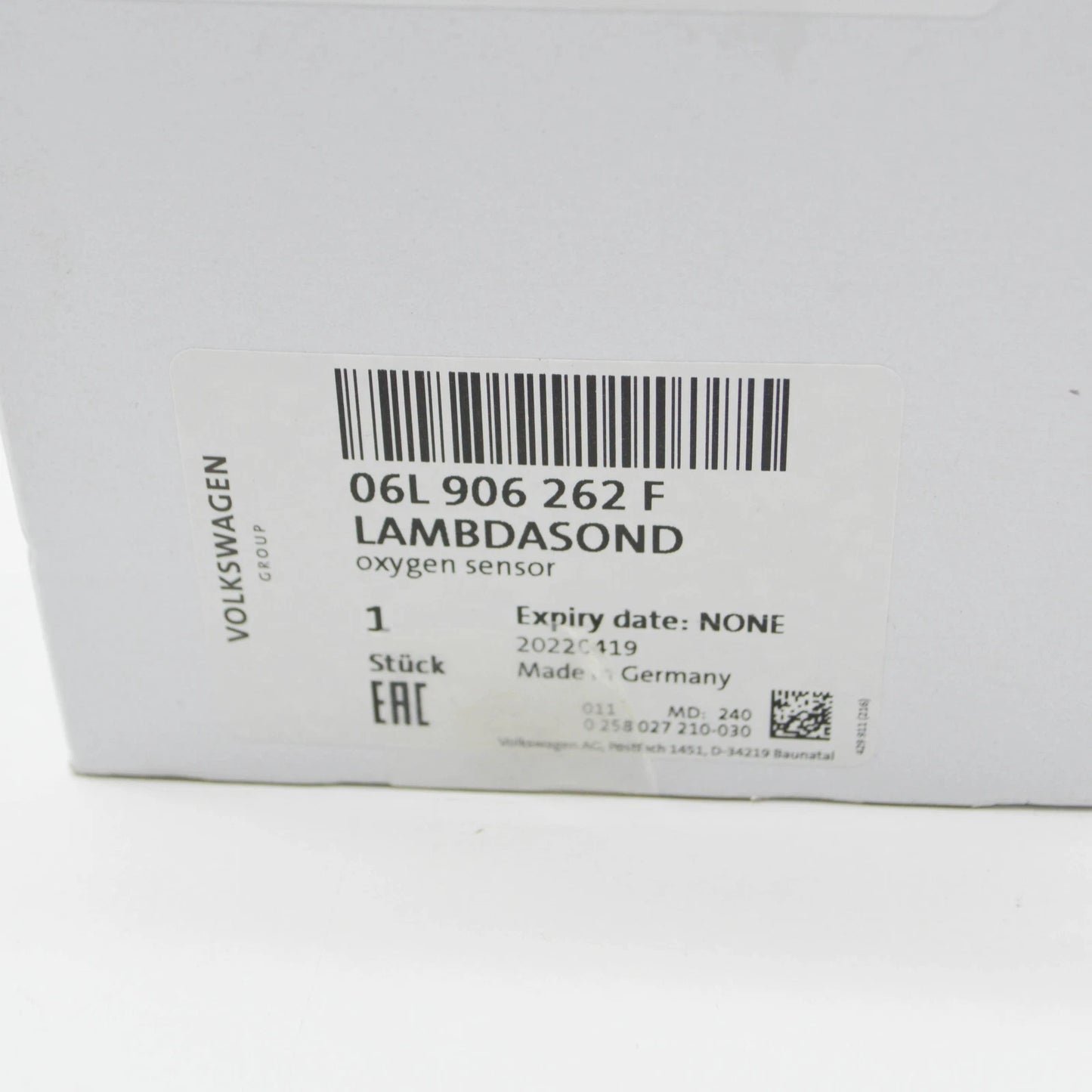 NEW AUDI A4 AVANT B8 FRONT LAMBDA OXYGEN SENSOR 06L906262F ORIGINAL