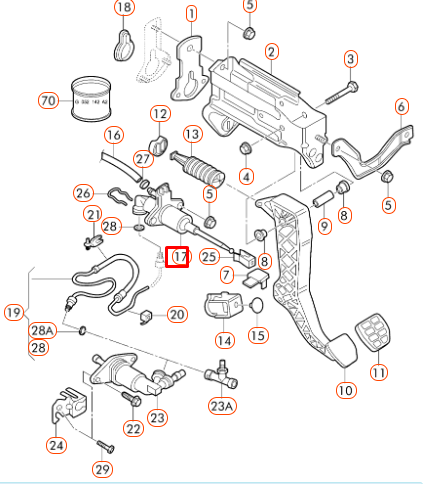 NEW VOLKSWAGEN BEETLE 1C CLUTCH MASTER CYLINDER LHD 1J1721388G ORIGINAL