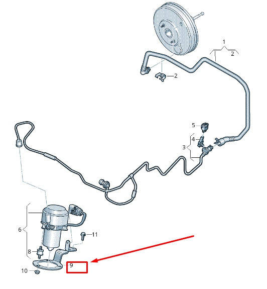 NEW VW SHARAN 7N VACUUM PUMP RETAINER 5N0612391B ORIGINAL