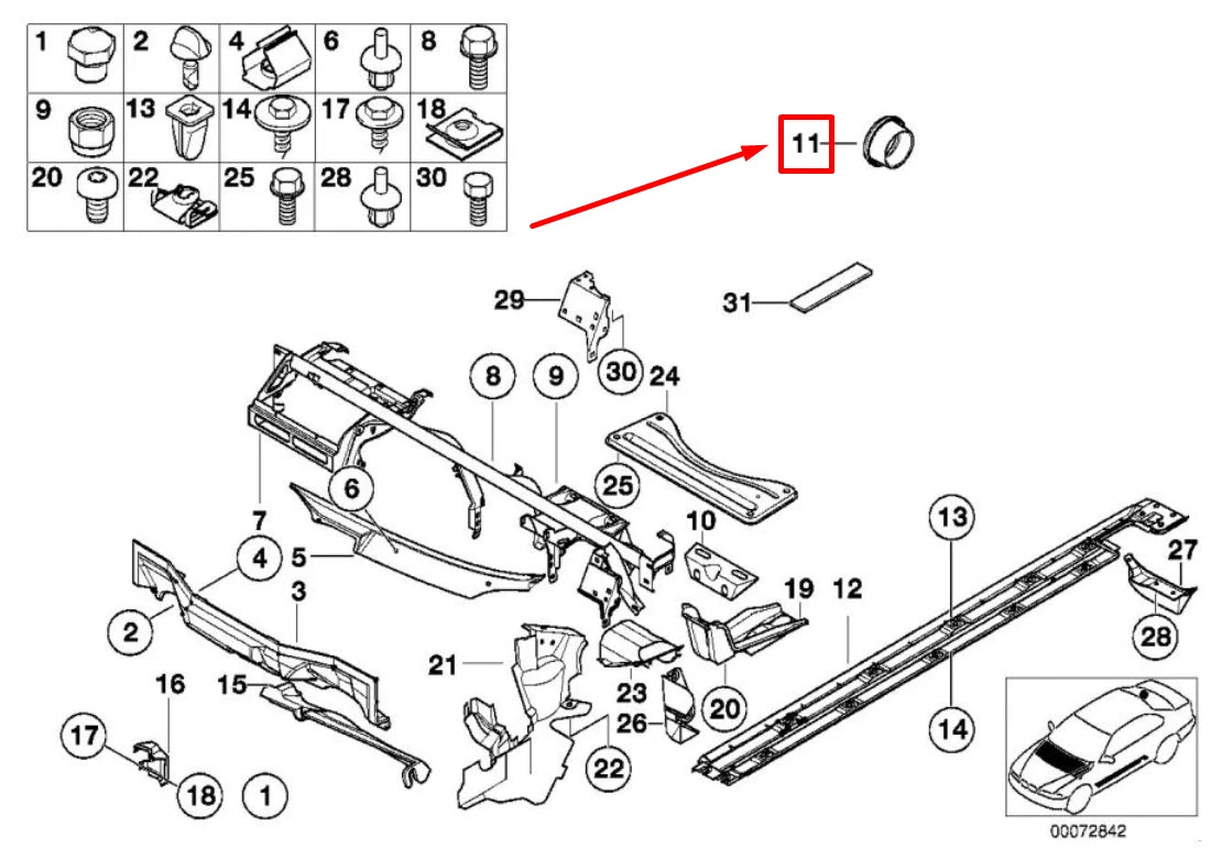 NEW BMW 5 E39 FILLER TUBE GASKET 51718174883 8174883 ORIGINAL