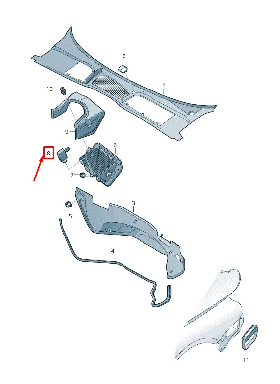 NEW AUDI Q8 4MN AIR HUMIDITY SENSOR 4G0907658C