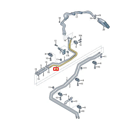 NEW VOLKSWAGEN TRANSPORTER T5 COOLANT HOSE PIPE 7H1819925A ORIGINAL