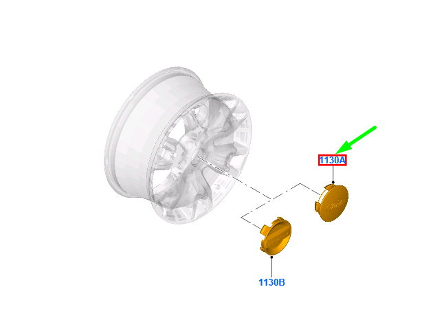 new ford ranger t6 mk3 wheel centre cap cover 2213899 jb3c-1000-da original