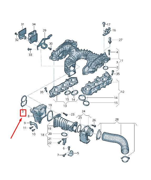 new audi q5 fy engine intake manifold seal gasket 059129069k original