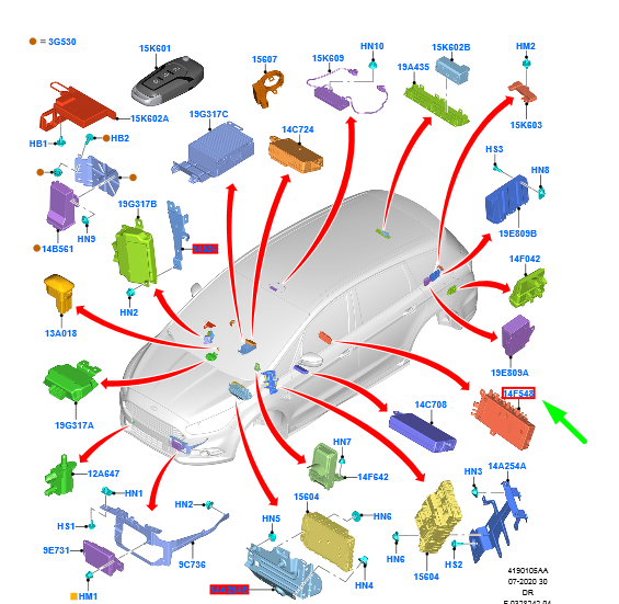 new ford galaxy mk3 front right seat module lhd 2498574 original