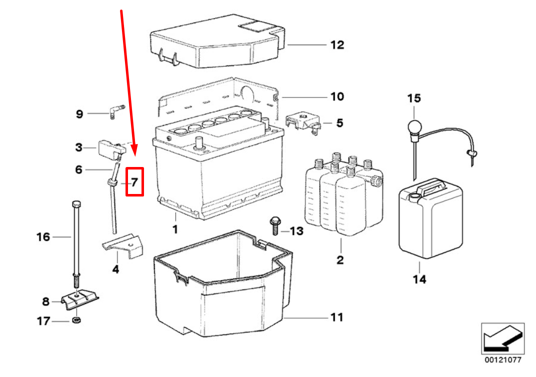 new bmw 3 compact e36 battery grommet 61131357511 1357511 original