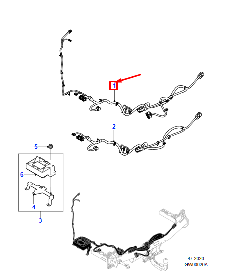 new jaguar f-pace x761 tow bar harness t4a38725 original