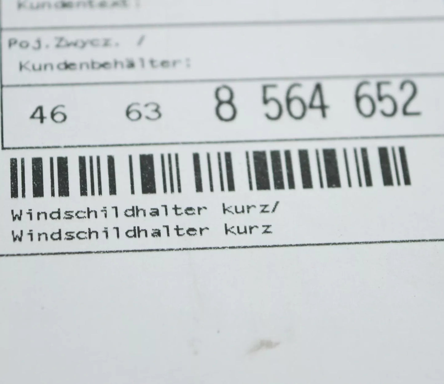 NEW BMW K80 F 750 GS WINDSCREEN HOLDER SHORT 46638564652 8564652 ORIGINAL