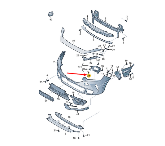 new cupra formentor front bumper right fixing parts set 5ff898623a original