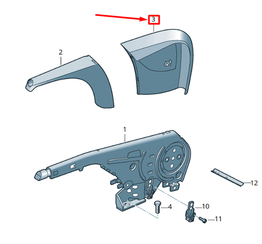 NEW VOLKSWAGEN CRAFTER 2F MK1 HANDBRAKE HANDLE TRIM RHD 2E2711463A ORIGINAL