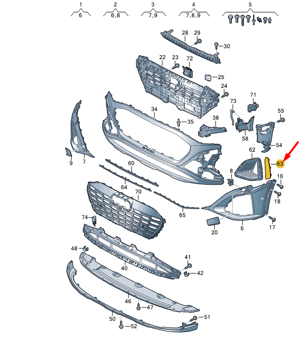 new audi e-tron sportback gea front bumper left trim 4ke807823y9b original