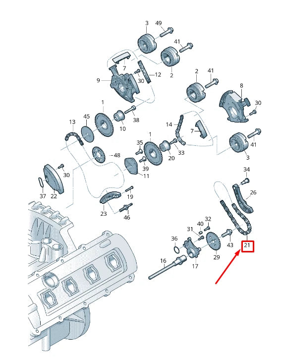 NEW AUDI Q7 4M ENGINE TIMING CHAIN 06E109465BN