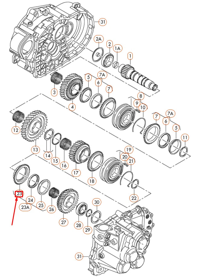 NEW AUDI A3 8P 3RD GEAR SYNCHRONIZER RING 02M311269D ORIGINAL
