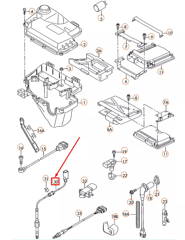 NEW AUDI A6 4F C6 EXHAUST GAS TEMPERATURE SENSOR 038906088D ORIGINAL