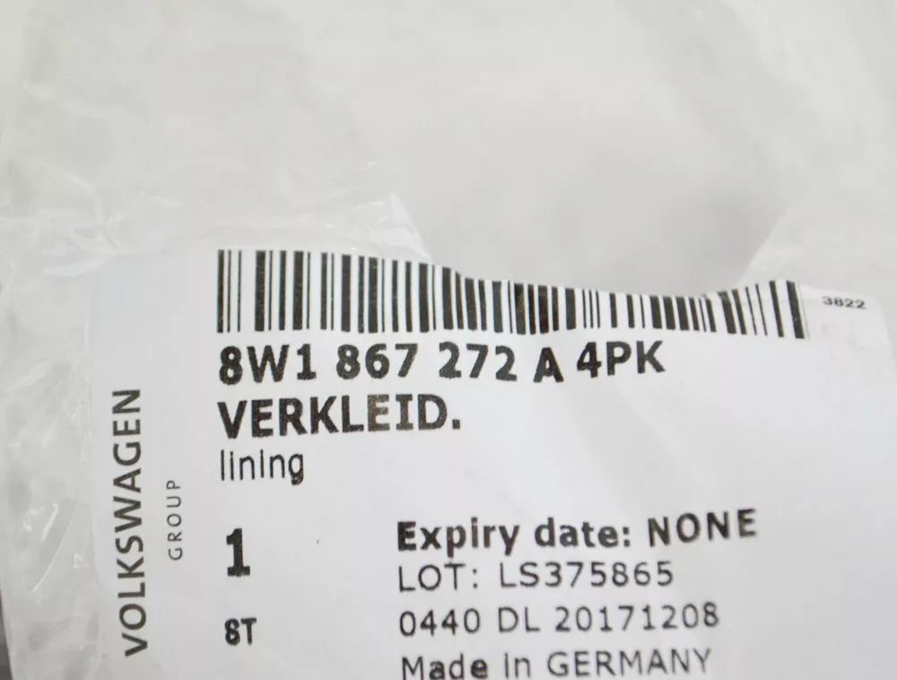 NEW AUDI A4 B9 INTERIOR RIGHT SIDE KICK PANEL TRIM LHD 8W1867272A4PK ORIGINAL