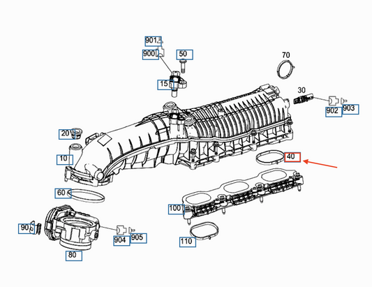 new mercedes-benz e w212 engine intake manifold gasket a2761410780 original