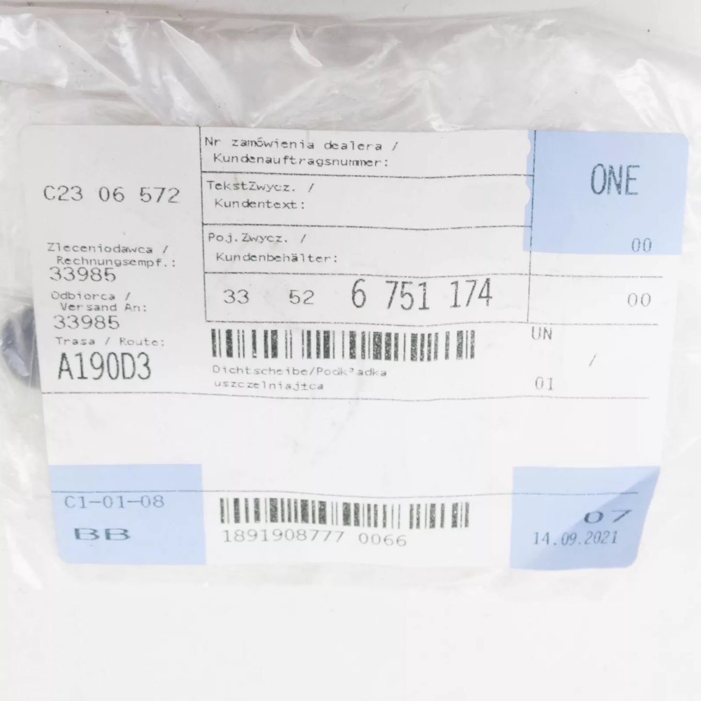 NEW BMW 3 CONVERTIBLE E46 REAR SPRING STRUT WASHER-GASKET 33526751174 ORIGINAL