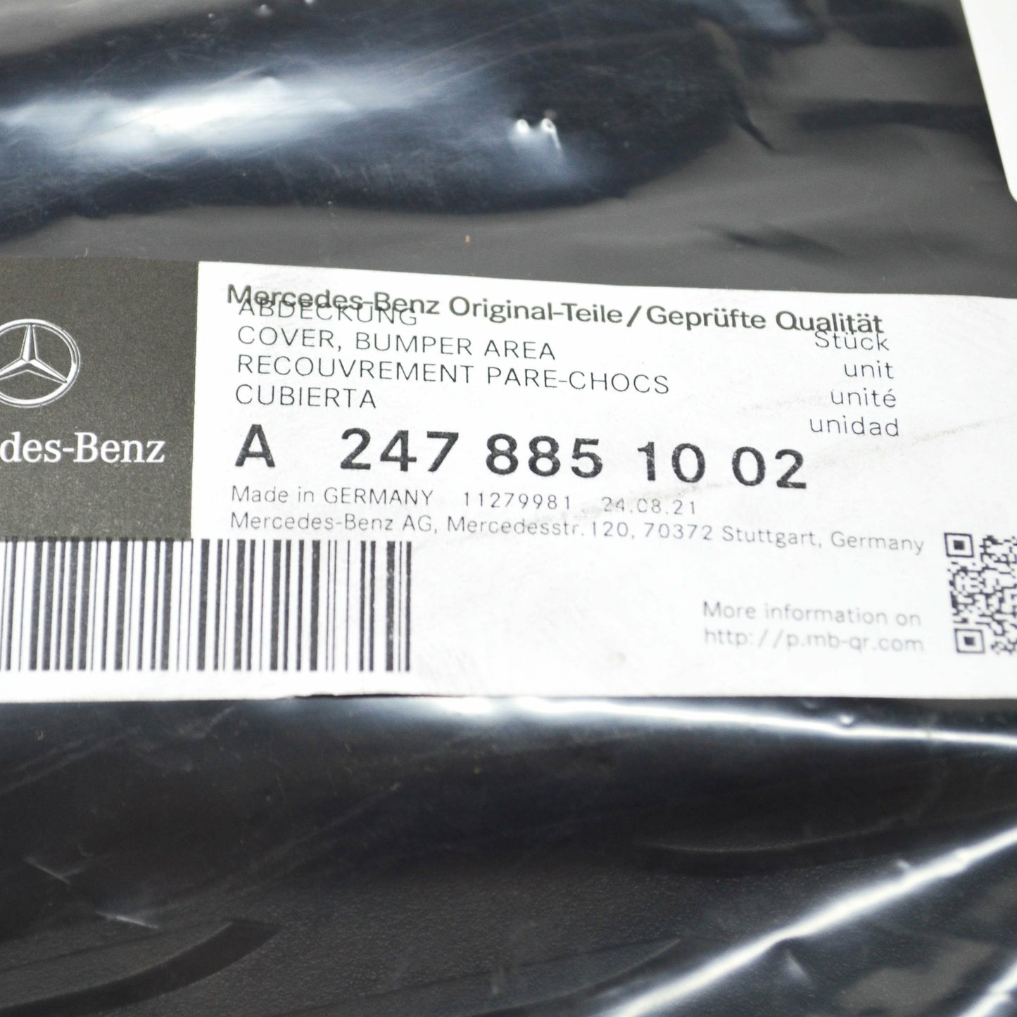 NEW MB B SPORTS TOURER W247 FRONT RIGHT BOTTOM RIGHT COVER A2478851002 ORIGINAL