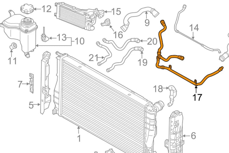 NEW BMW X1 E84 REFRIGERANT COOLANT PIPE HOSE 17127639027 7639027 ORIGINAL