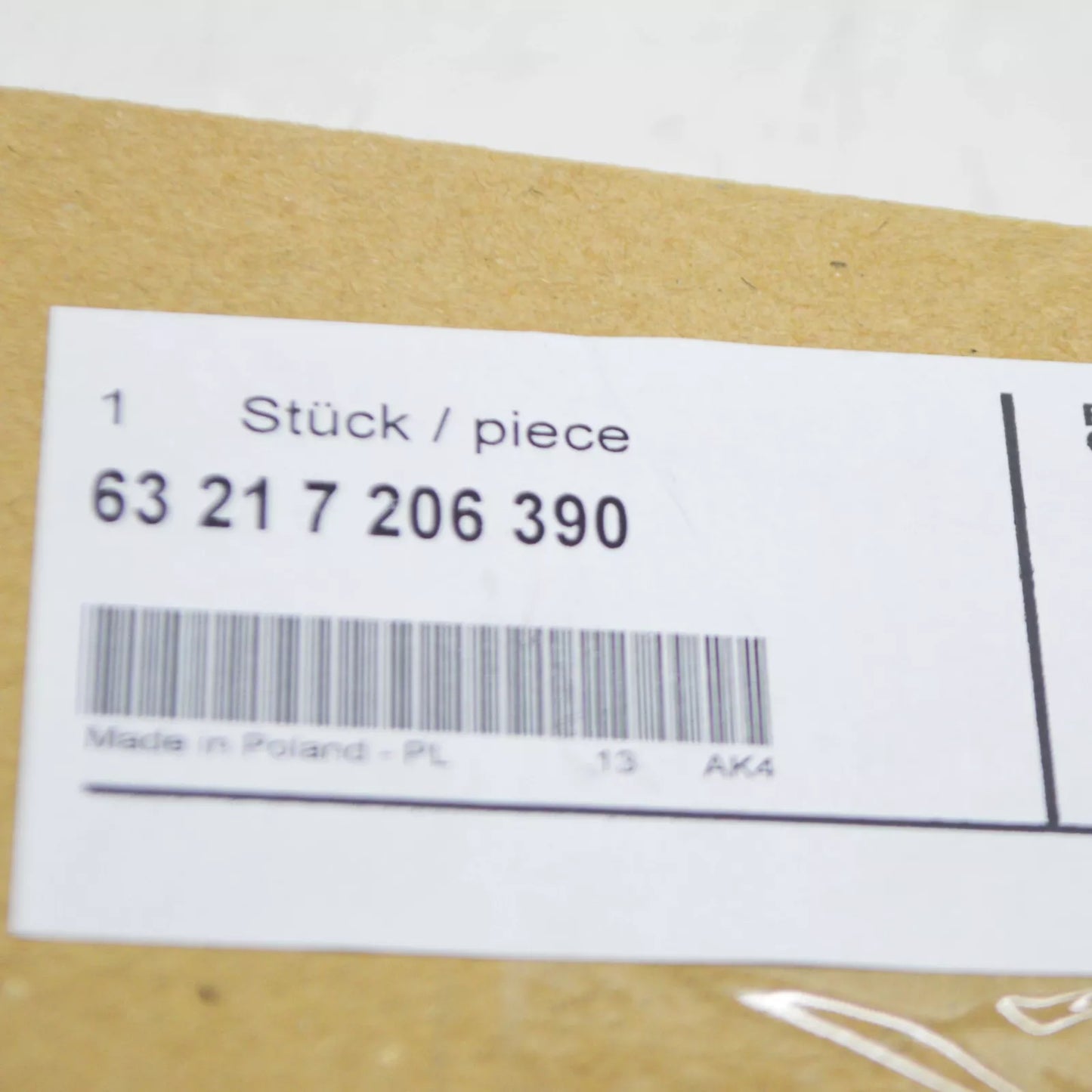 NEW BMW 7 F01 REAR RIGHT TAILLIGHT TRUNK FINISHER 63217206390 ORIGINAL