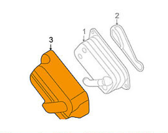 new bmw 1 e81 engine oil cooler cover 11427537294 7537294 original