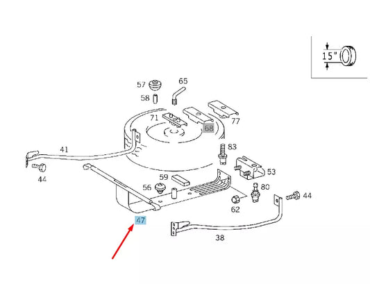 NEW MERCEDES-BENZ VITO W638 SPARE WHEEL CARRIER BRACKET A6384000739 ORIGINAL