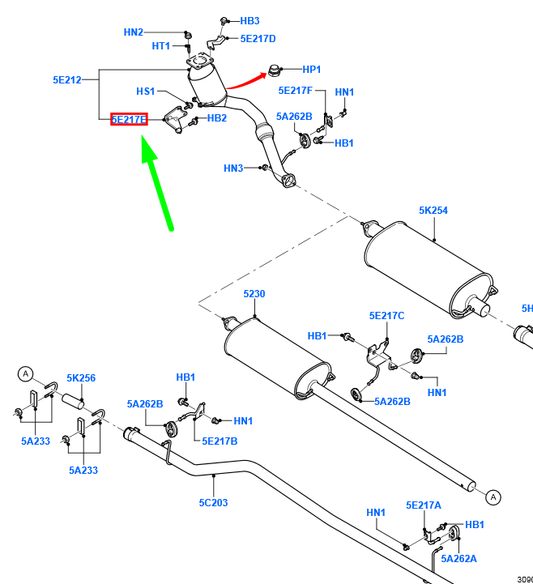 new ford transit mk3 exhaust system bracket 1440916 6c11-5h231-ec original