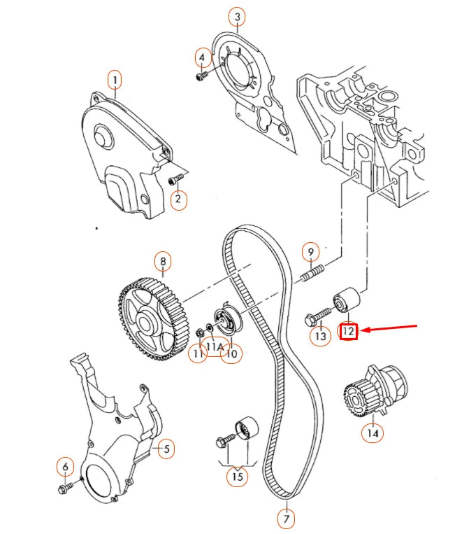 NEW AUDI A1 8X ENGINE TIMING BELT IDLER PULLEY 06D109244E ORIGINAL