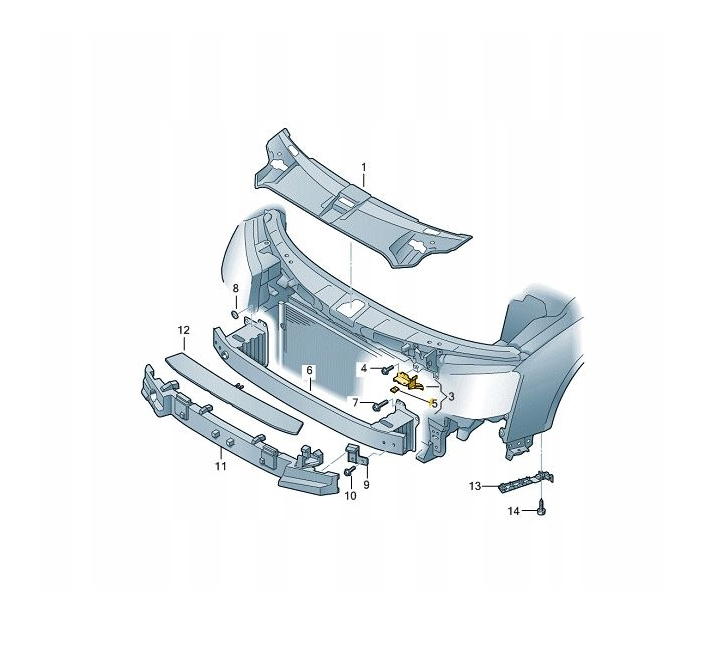 new audi a8 4h d4 front left bumper bracket 4h0807139 original