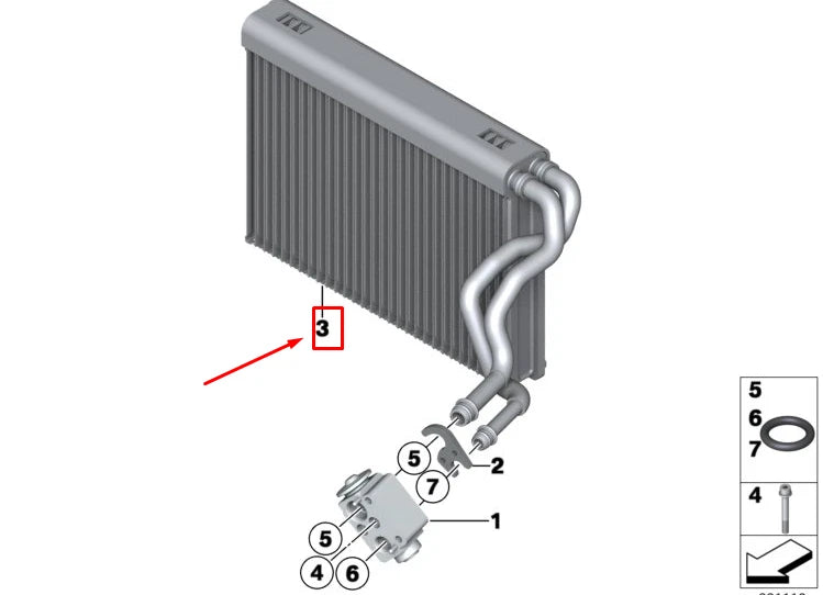 NEW BMW X3 F25 A/C EVAPORATOR 64119290888 9290888 ORIGINAL