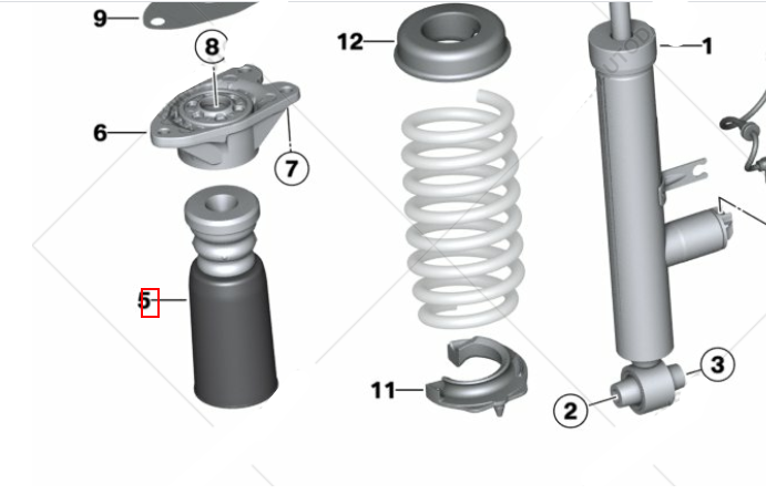 new bmw 1 f21 rear shock spring damper auxiliary absorber 33536857730 original
