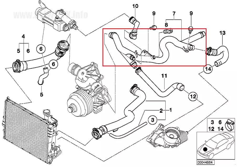 NEW BMW 3 E46 3.0D 150KW COOLING SYSTEM RETURN PIPE 11537802629 ORIGINAL