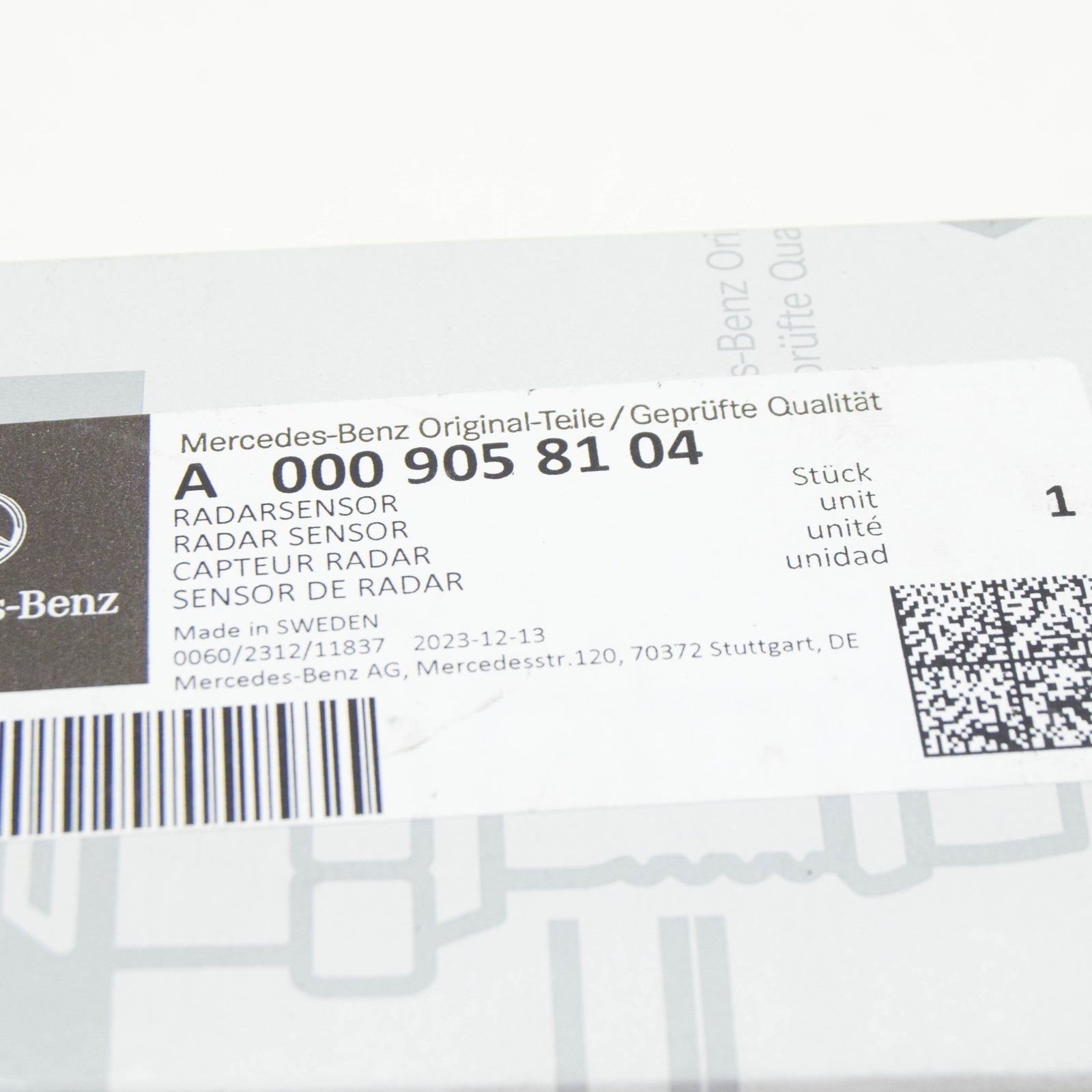 NEW MERCEDES-BENZ GLE W166 BLIND SPORT RADAR SENSOR A0009058104 ORIGINAL