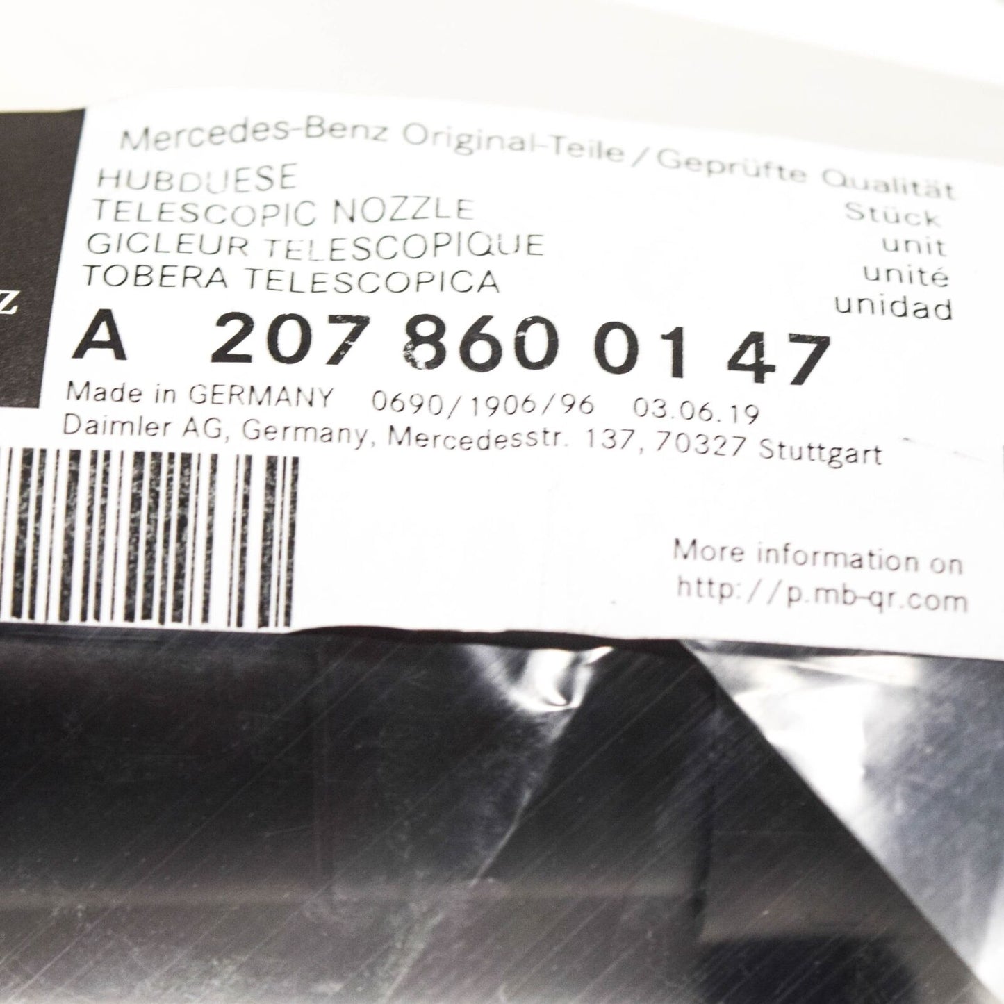 NEW MERCEDES-BENZ E-CLASS COUPE C207 LEFT SIDE HEADLAMP WASHER A2078600147