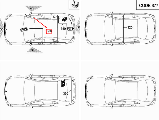 new mercedes-benz e w213 rear-view camera wiring harness a2135404322 original