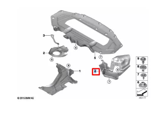 NEW BMW 7 G11 G12 REAR LEFT UNDERBODY PANELLING 51757340179 ORIGINAL