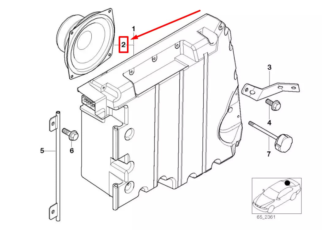 NEW BMW 5 E39 SUBWOOFER SPEAKER 65138389849 8389849 ORIGINAL