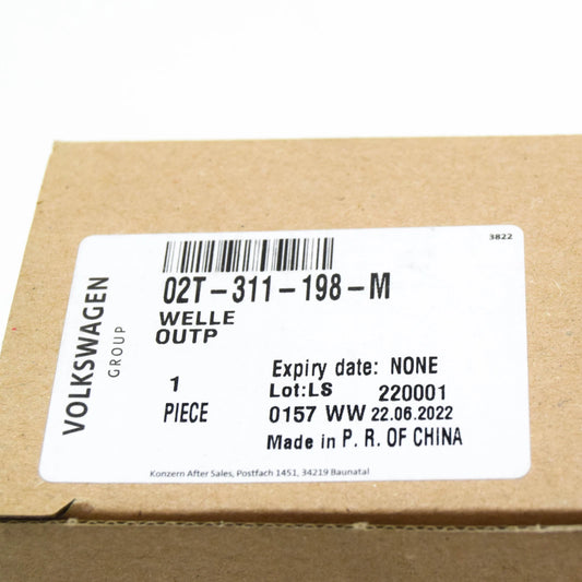 NEW VOLKSWAGEN CADDY 2K MK3 GEARBOX OUTPUT SHAFT 02T311198M ORIGINAL