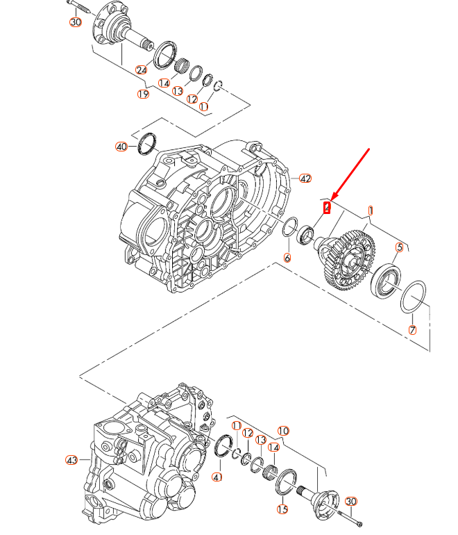 NEW AUDI A1 8X FRONT DIFFERENTIAL TAPER ROLLER BEARING 02M517185A ORIGINAL