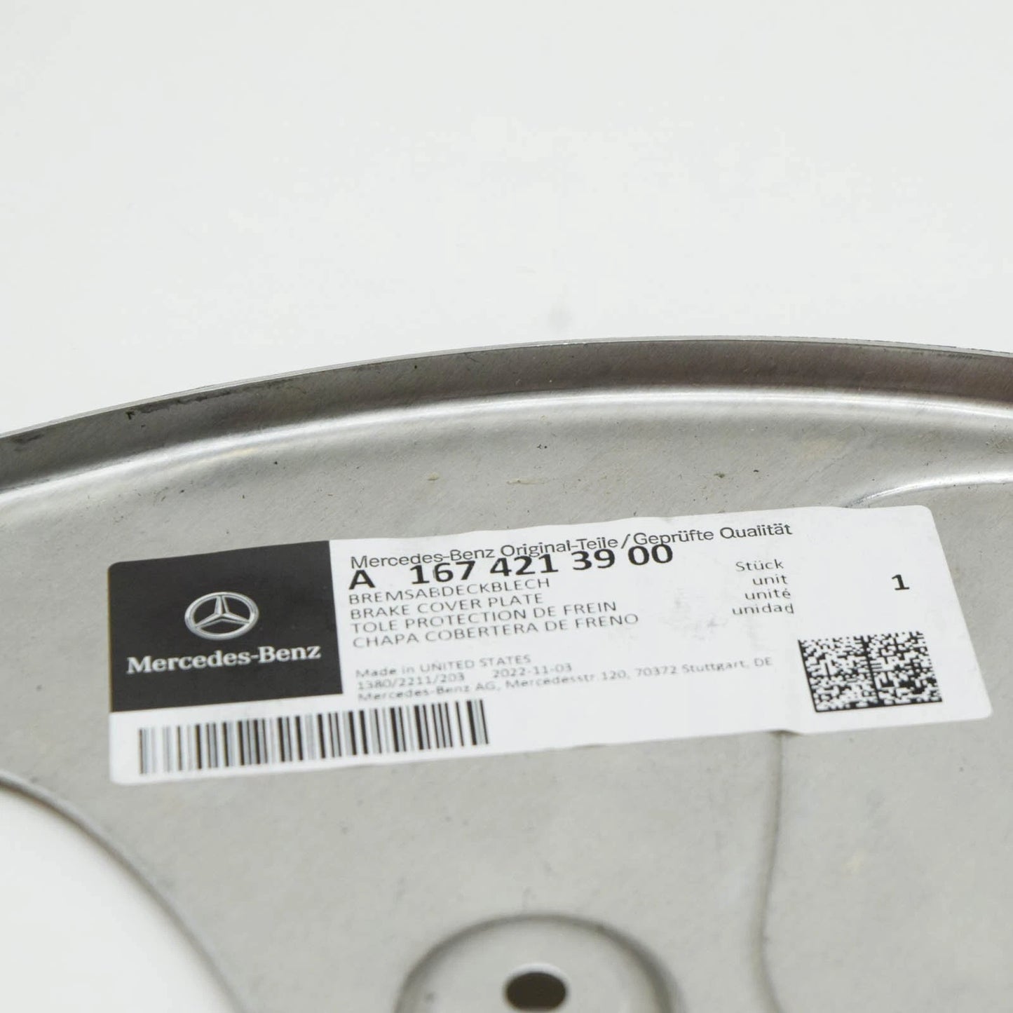 NEW MERCEDES-BENZ GLE W167 FRONT LEFT BRAKE DISC PROTECTION A1674213900 ORIGINAL
