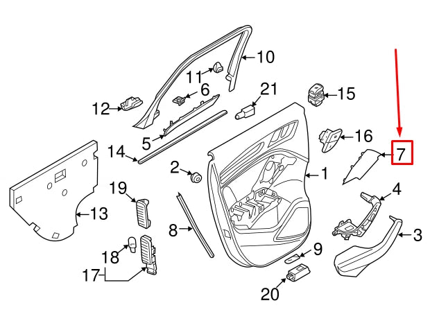 NEW AUDI A3 8V REAR RIGHT DOOR SOUND SPEAKER GRILLE 8V40357944PK ORIGINAL