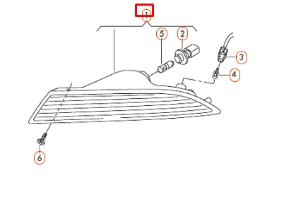 NEW VW SCIROCCO MK3 FRONT LEFT FLASHING PARKING LIGHT 1K8953041E ORIGINAL