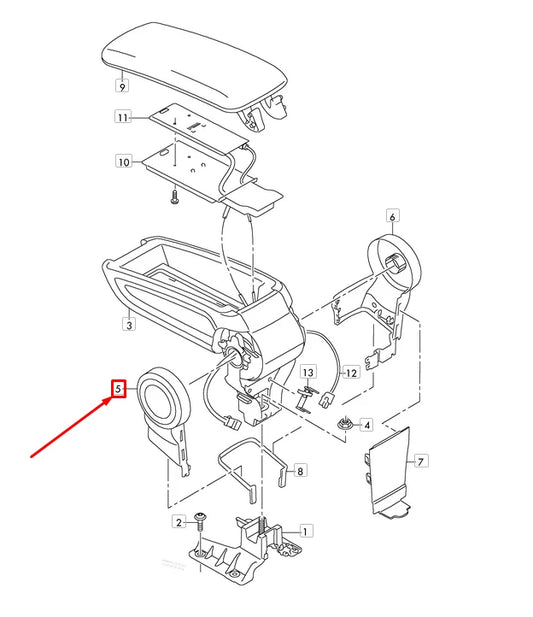 NEW AUDI A1 8X MIDDLE ARMREST LEFT TRIM 8X08642796PS