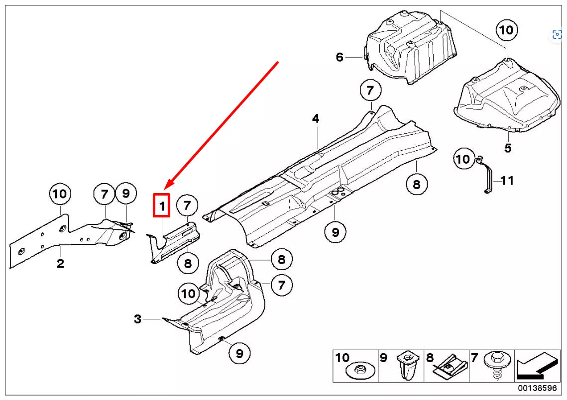 NEW BMW 6 CABRIO E64 LEFT HEAT INSULATION 7896857 51487896857 ORIGINAL