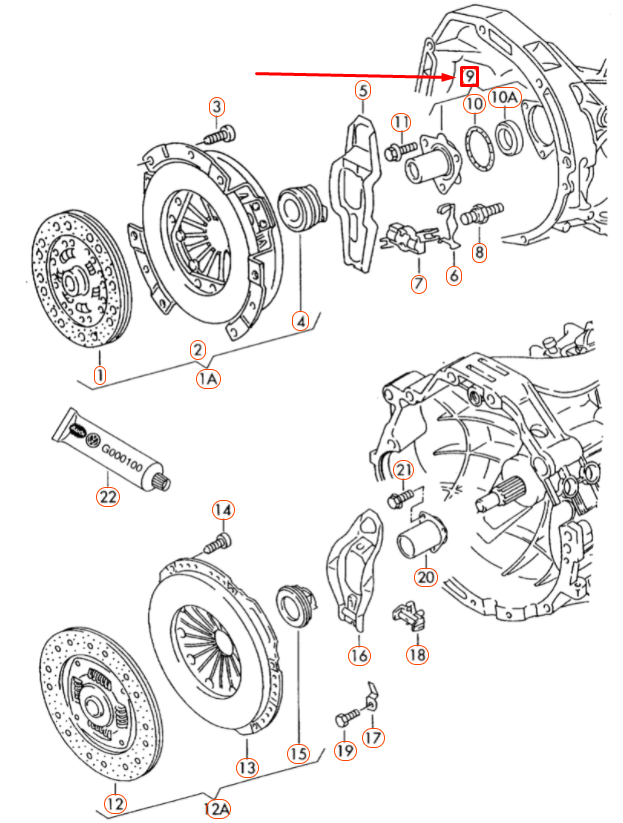 NEW AUDI A4 B7 MANUAL GEARBOX GUIDE SLEEVE 01X141180 ORIGINAL