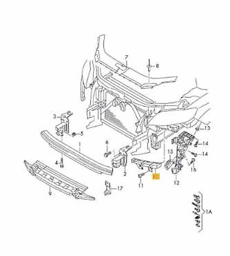 NEW AUDI Q7 4L FRONT BUMPER LEFT SUPPORT BRACKET 4L0807333A ORIGINAL