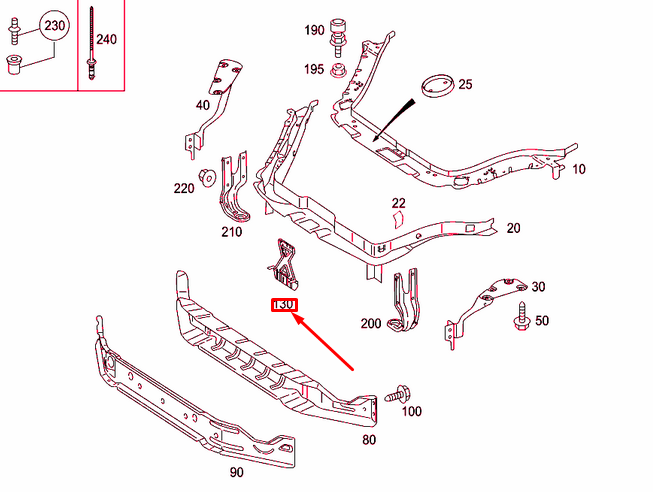 NEW MERCEDES-BENZ SLK R171 FRONT STIFFENING SUPPORT A1716260319 ORIGINAL