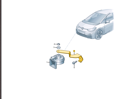 NEW VOLKSWAGEN ID.3 E11 HORN SIGNAL RETAINER BRACKET 10A951182 ORIGINAL