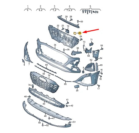 NEW AUDI E-TRON SPORTBACK GEA FRONT BUMPER LEFT COVER 4KE807007A ORIGINAL